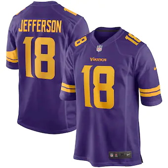 mens nike justin jefferson purple minnesota vikings alterna